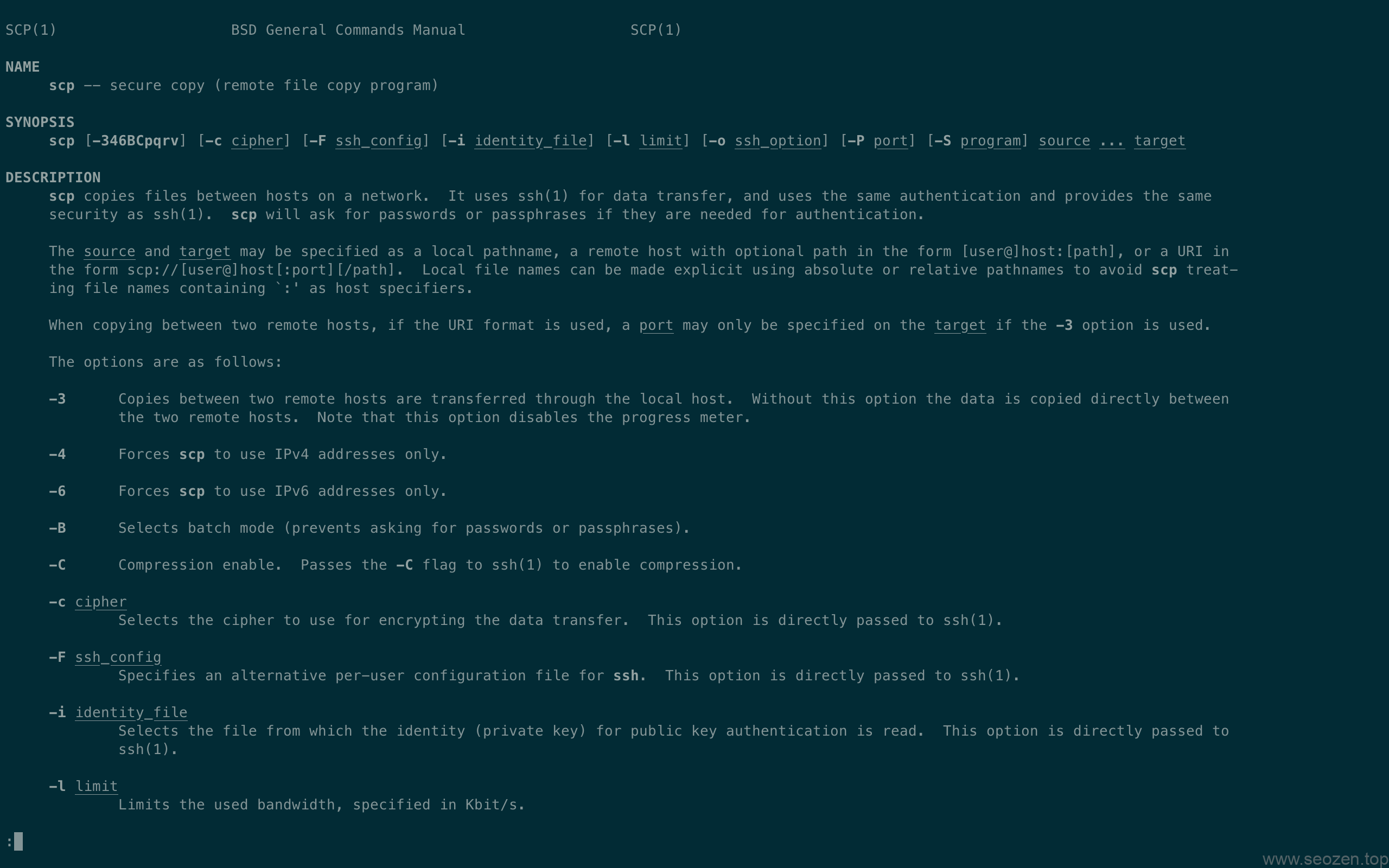 Linux-man-scp